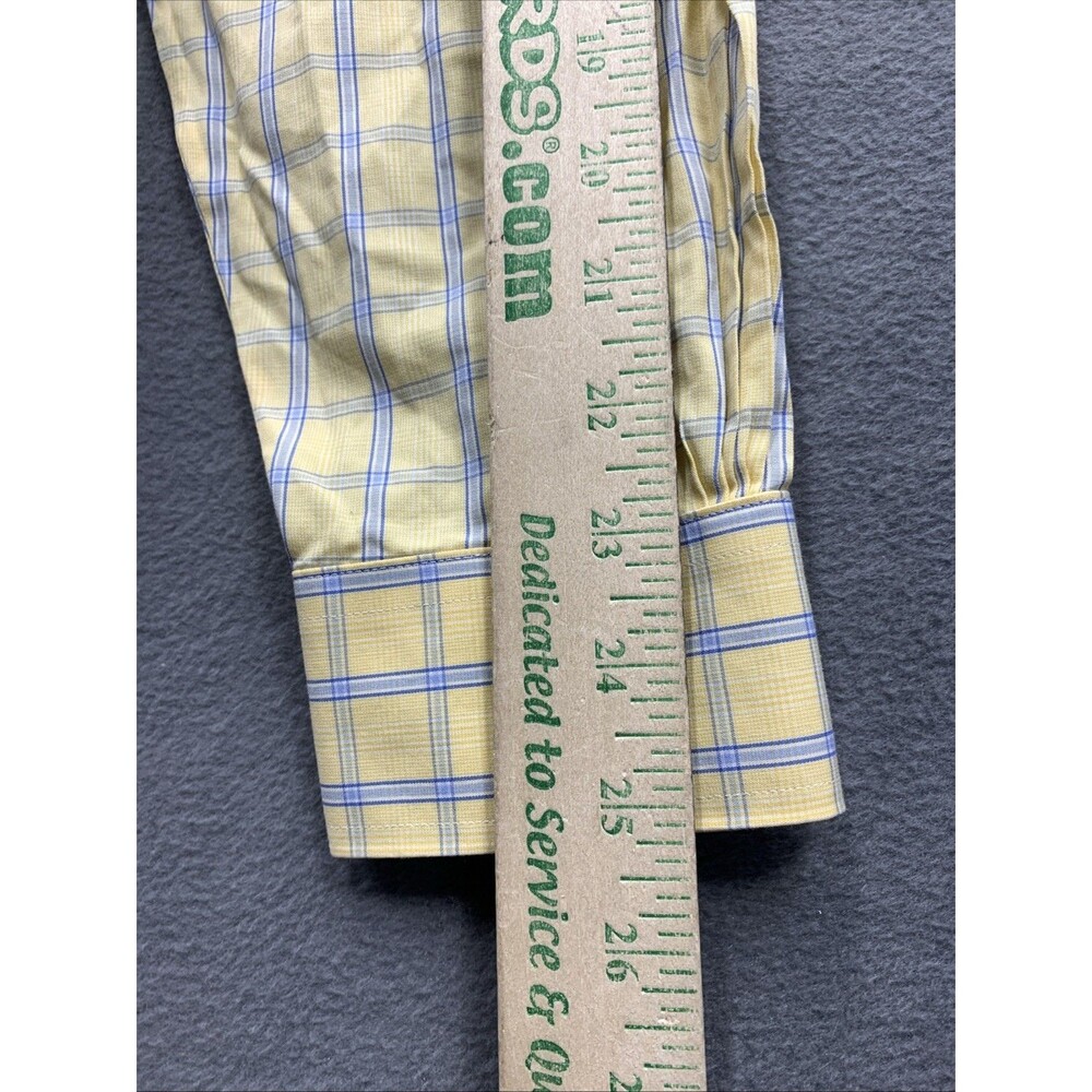 Brooks Brothers 346 The Original Polo Shirt Slim Fit Button Down Yellow Check 16 - Picture 7 of 15